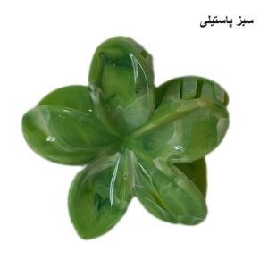 کلیپس مو زنانه مدل مرمر طرح گل پلومریا