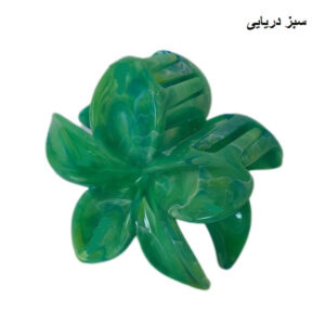 کلیپس مو زنانه مدل مرمر طرح گل پلومریا